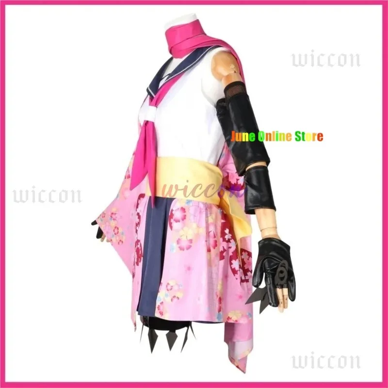 

asdh8@Anime Game Blue Archive Kuda Izuna Cosplay Costume Japanese Kimono JK Skirt Cloak Wig Woman Sexy Carnival Party SuitCOSda@