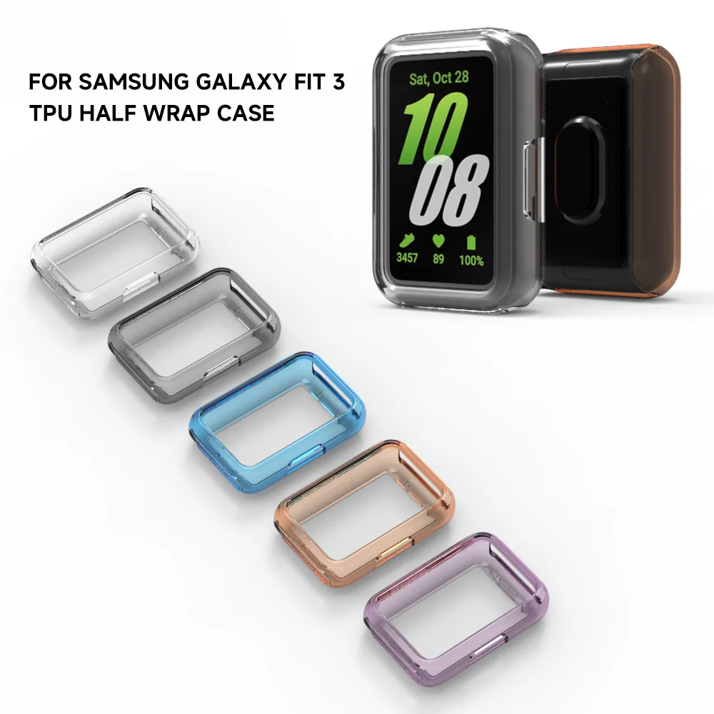 TPU Protector Case For Samsung Galaxy Fit 3 Bumper Protector Clear Shell for Galaxy Watch fit3 Full Coverage Shell Accessories