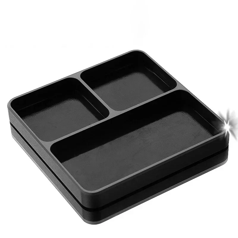 Plateau à vis en alliage d'aluminium, plaque de rangement d'outils magnétiques, boîte d'entretien carrée pour accessoires de voiture et camion RC 1 pièce