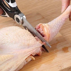 Stainless Steel Multifunction Kitchen Tools Strong Home Vegetable Chopping Chicken Bone Fish Food Scissors Multi-Purpose Tool