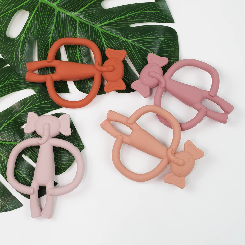 

Food Grade Silicone Baby Teether Silicone Baby Teething Toy Silicone Cute Desgin Silicone Ellephant Animal Silicone Teether