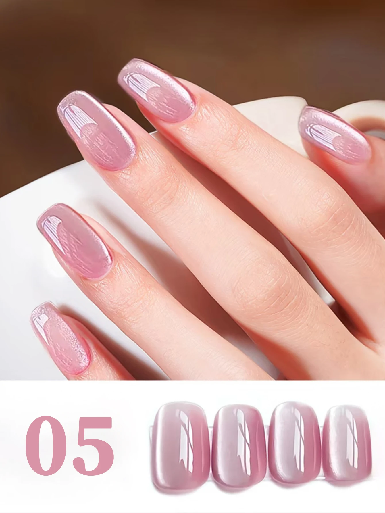 1-12개 ZH 겨울 봄 네일즈 새해 네일즈 아이스 투명 핑크 블루 화이트 글라스 비즈 캣츠 아이 젤 네일 폴리쉬