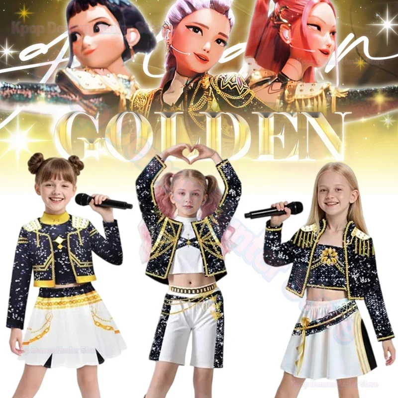 

Halloween démons Rumi Zoey Mira Cosplay enfants enfant Costume Huntrix groupe idole Roleplay tenues Halloween carnaval Costume