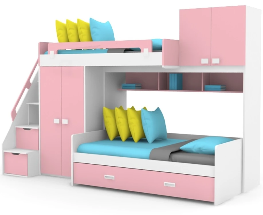 

*Custom Space Saving Kids Pink Sleeping Bunk Bed