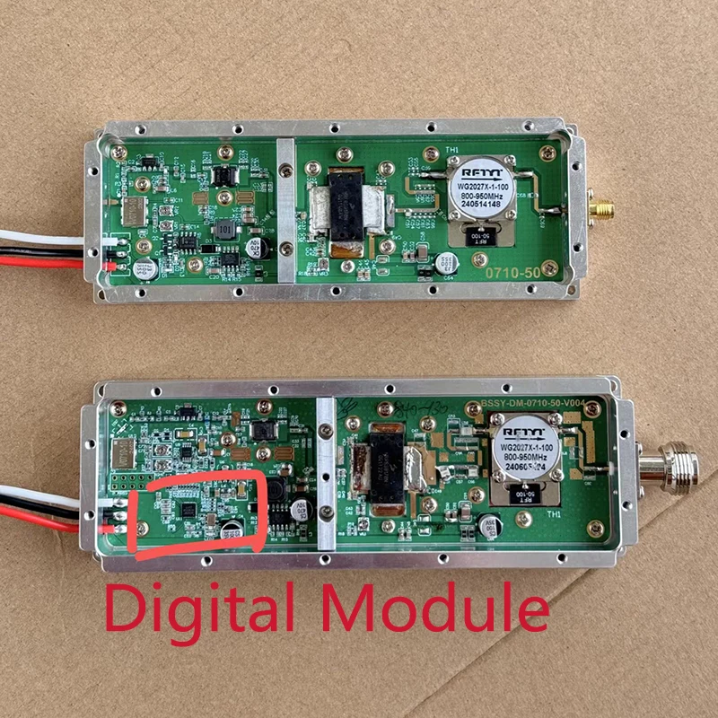 Módulo de Amplificador RF Dedicado FPV, UAV Drone, GSM Signal Booster, Módulo Digital 700-850-950-1050MHZ, 50W