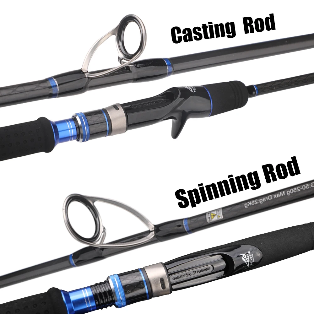 ROLLFISH Premium Fast Jigging Rod Fuji Guides und Rollenhalter Spinning/Casting Carbon Fiber Salzwasser Angelrute – Detail 2