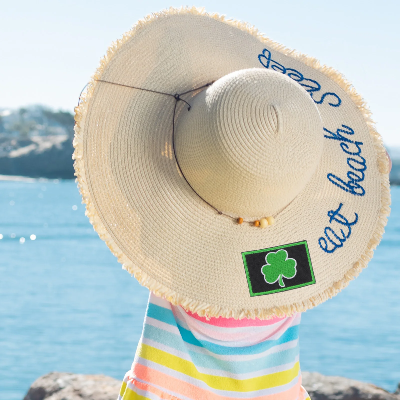 

2Pcs Embroidered Patch Armband Sticker Easy DIY Decoration for Clothes Hats Backpacks Crafts Sewing Accessories Embroidery