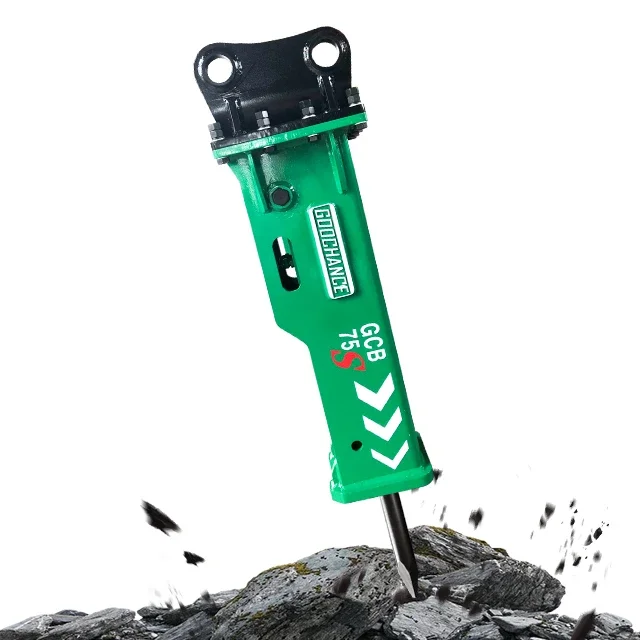 Yantai Mini Excavator 6-9 Tons SB43 Box Type Strong Impact Power Excavator Hydraulic Breaker Hammer Rock Road Stone Breakers