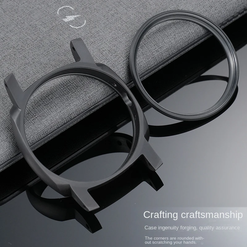 Bezel Case Insert Fit For Panerai LUMINOR 1950 Mechanical Watch PAM01441 Ceramic Case Matte Ceramic Scale Ring Replacement parts