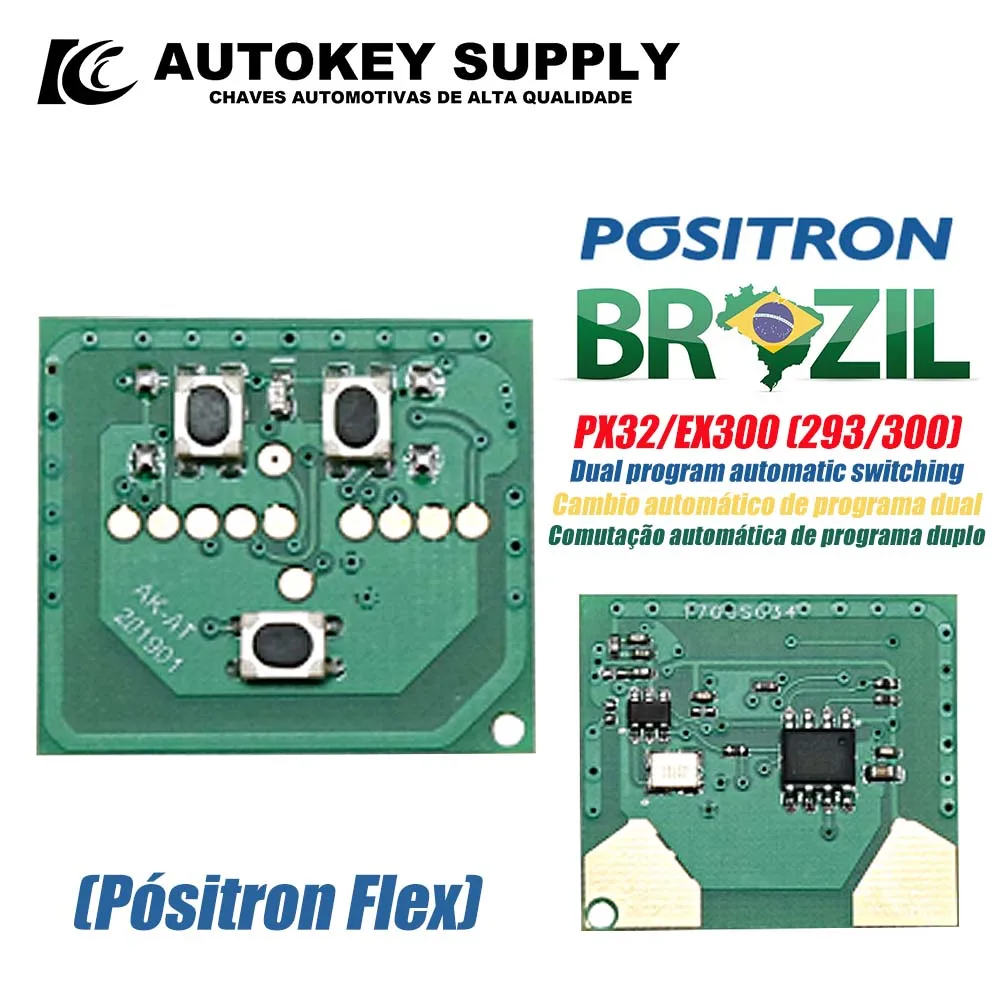 Autocontinent-Alarme antivol AKBPCPpara, double programme (293/300), contrôle à 3 boutons avec clip de batterie pour Brésil Positron Flex