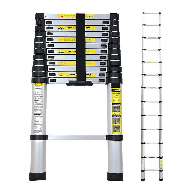 

Movable Heavy Duty Roofing Collapsable Rolling Extension Ladder Telescopic Ladder
