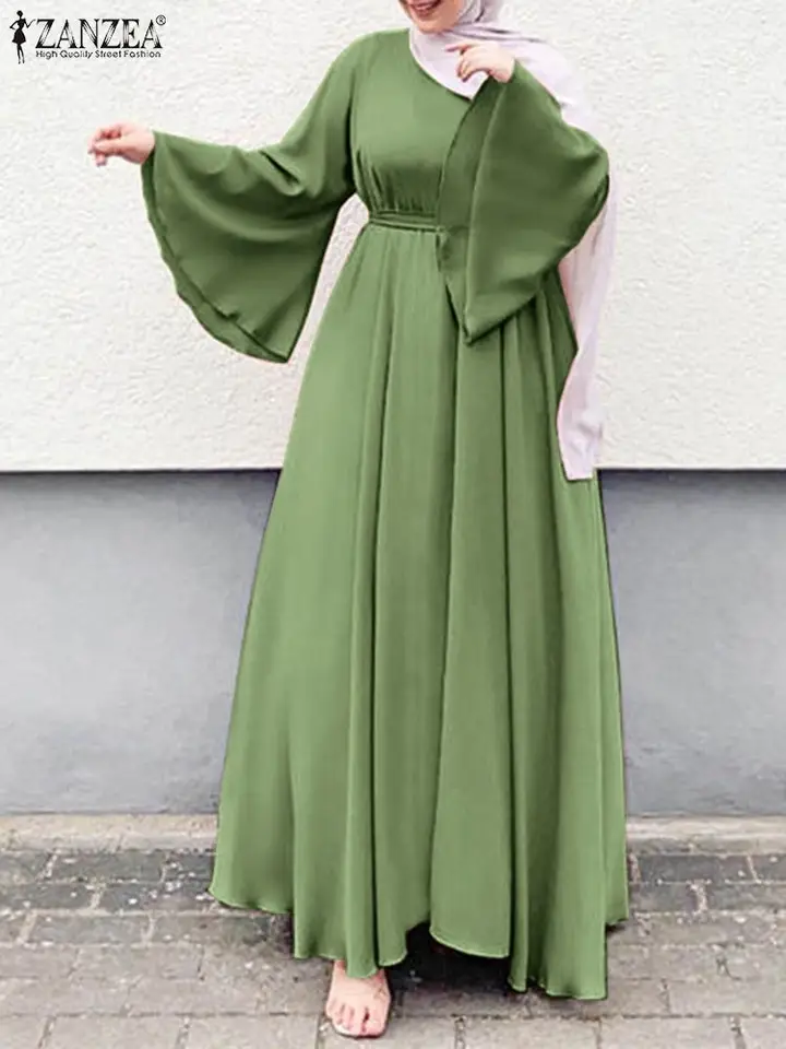 green dress with white tights Elodie Jersey Maxi Dress-Green, Ornamental Floweret