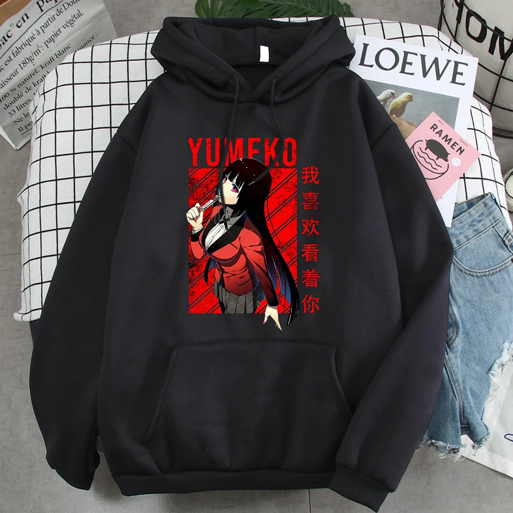 

Hoodies Kakegurui Jabami Yumeko Japanese Anime Man Sweatshirt Vintage Korean Hoodie for Mens Loose Punk Oversized Pullovers