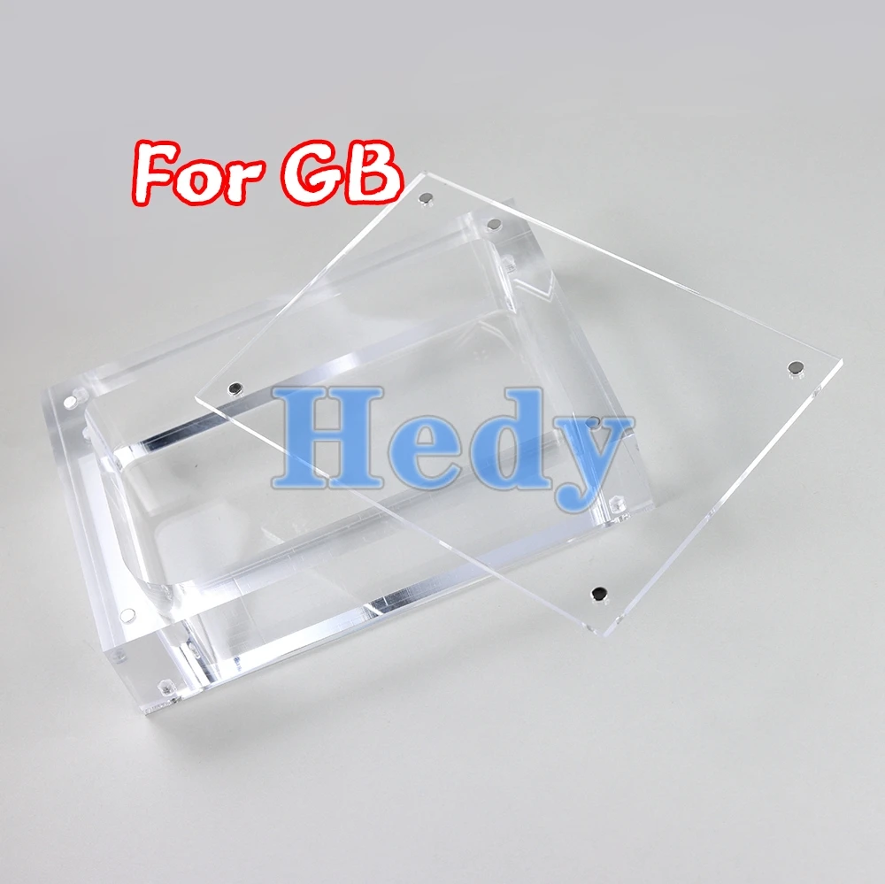

1 шт., прозрачная магнитная акриловая коробка для GB, крышка игровой консоли, коробка для хранения дисплея, подставка для игровых аксессуаров