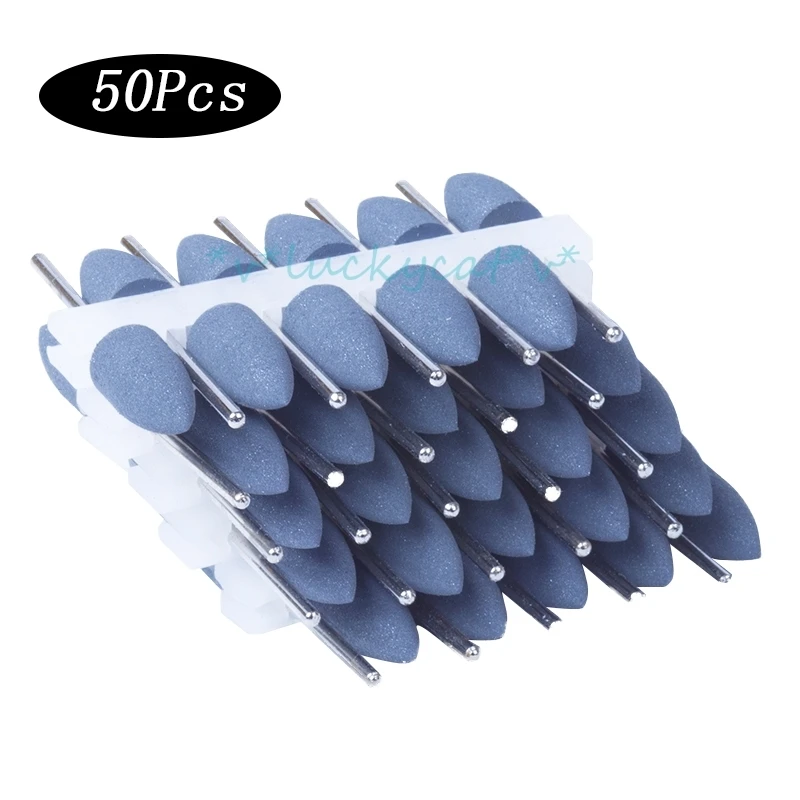 

high quality 50Pcs/pack 2.35mm Dental silicone Polishers Resin Base Acrylic Polishing Burs for Dental lab Polishing tool