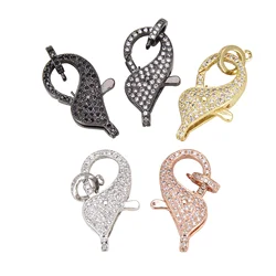 5 Pieces DIY Necklace Bracelet Necklace Jewelry Accessories Fish Wings Paving Zircon Lobster Clasp Jewelry Making Supplies