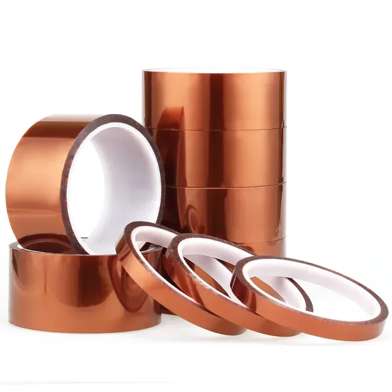 33 Meters High Temperature Resistant Tape Polyimide Tape Multi Size Pet Anti Static Lithium Battery Insulation Tape