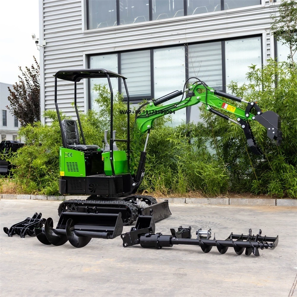 

Cheap Mini Excavator 1Ton Hydraulic Crawler Small Size Construction Backhoe Garden Micro Construction Home Mini Digger
