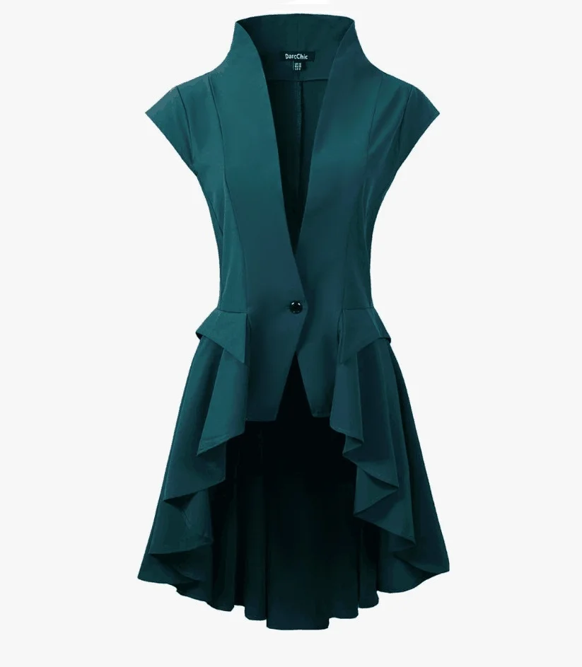 Medieval retro Frock Gothic coat solid color, Victorian ball cosplay Renaissance women's top view 6