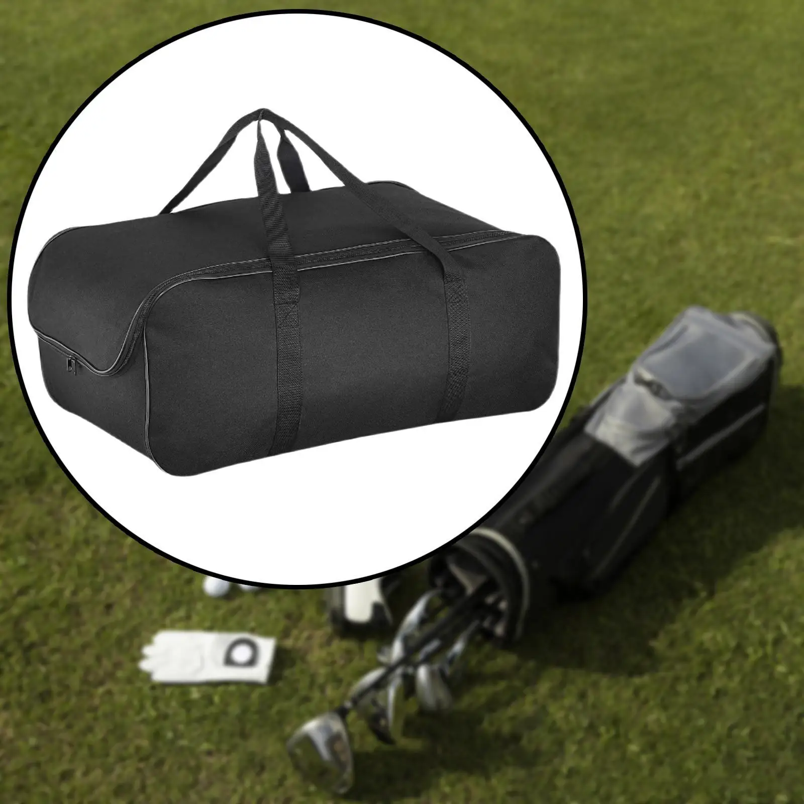 

Golf Push Cart Bag Carrier Sturdy with Handles Dustproof Travel Nylon Anti