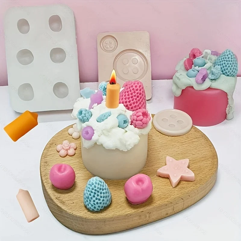 

1 шт. DIY мини ароматическая свеча силиконовая форма для выпечки и украшения торта креативная гипсовая форма