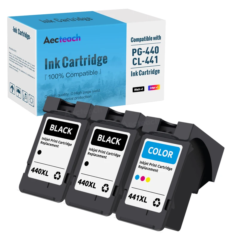 Aecteach PG440 CL441 PG-440 CL-441 Ink Cartridge Recycled For Canon Pixma MG2180 MG2240 MG3180 MG4180 MG4280 Printers With chip