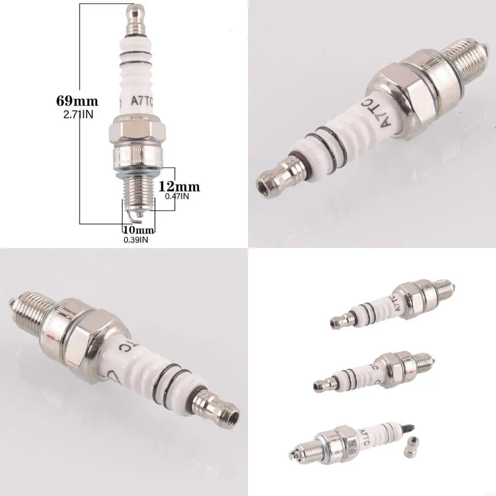 6XDF Vehicle Long Lasting A7TC Motorcycle Plugs Heat Corrosion Resistant Material Enhances Combustion Reduces Emissions