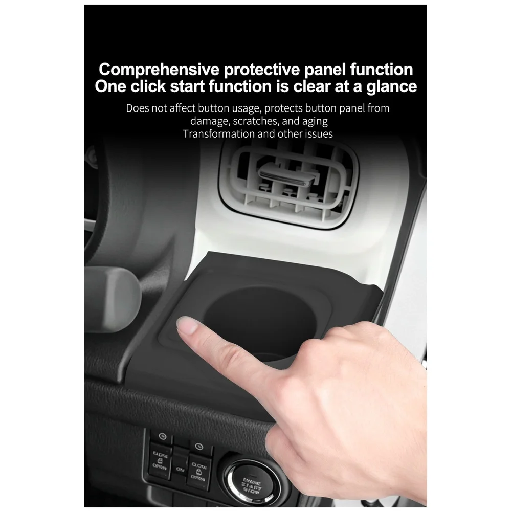 Silicone Dashboard Pad with for Dual Cup Holder Sleeves for CANBUS 2022 through 2025 Non-Slip Shock Absorbing 38.1x14.8x2.6cm