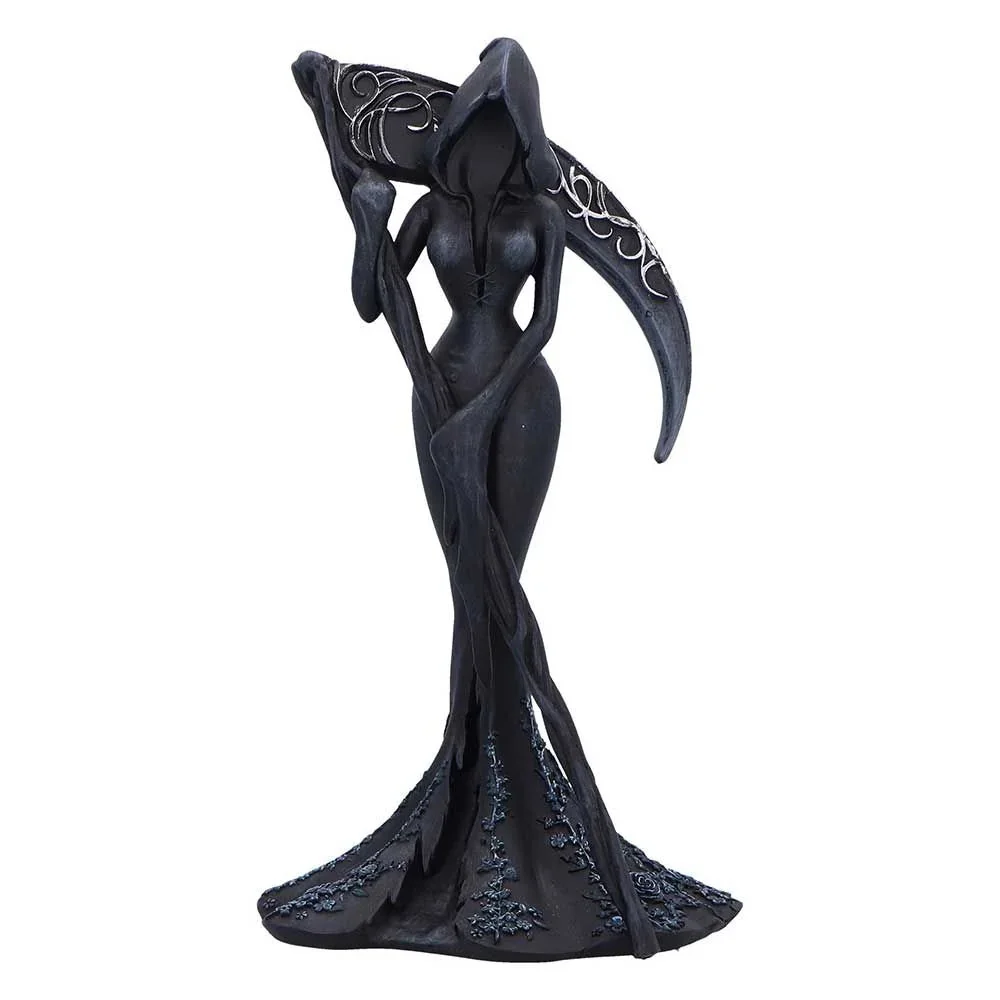 Gothic Dark Hooded Witch Figurine Halloween Home Decoration Resin Sculpture Desktop Shelf Ornament for Party House Decor Gift