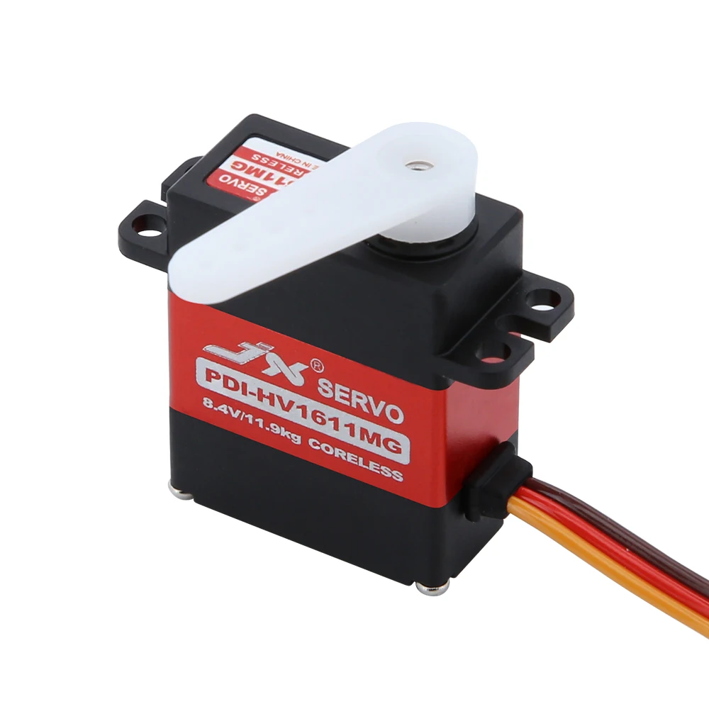 Serwo cyfrowe JX 1611MG 8.4V/11KG.CM o wysokim momencie obrotowym, precyzyjne, z otwartym kubkiem, do helikopterów modelarskich i robotów.