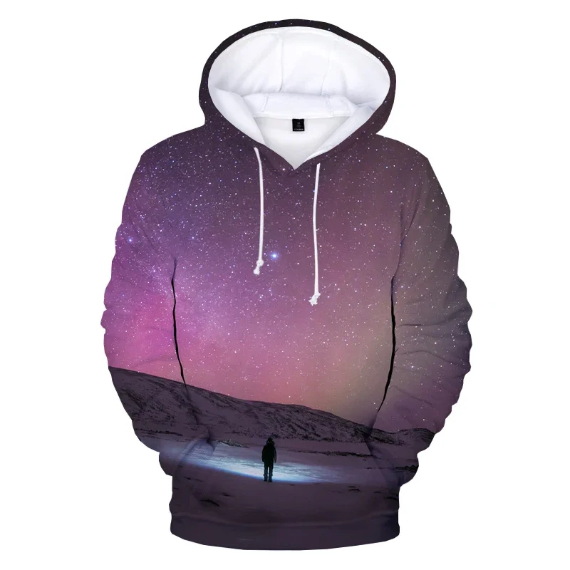 Top Color Star 3d Printed Men's Loose Hoodie Casual Oversized Pullover Fashion Street Clothing Top