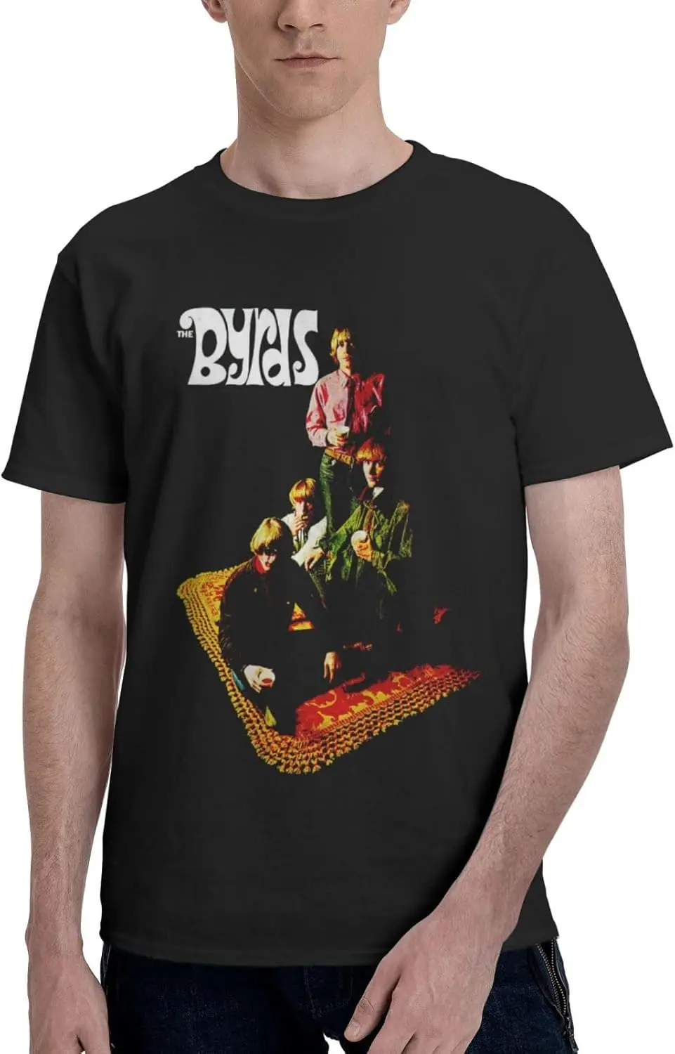 The Rock Byrds Band T Shirt Mens Casual Tee Summer Round Neckline Short Sleeve Tops