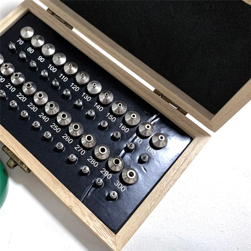 ABMH-Juego de prensa de reloj, aleación de aluminio verde con 48 Uds. De troqueles con tornillo micrométrico, Kit de herramientas de reparación de relojes de 4Mm y 4Mm