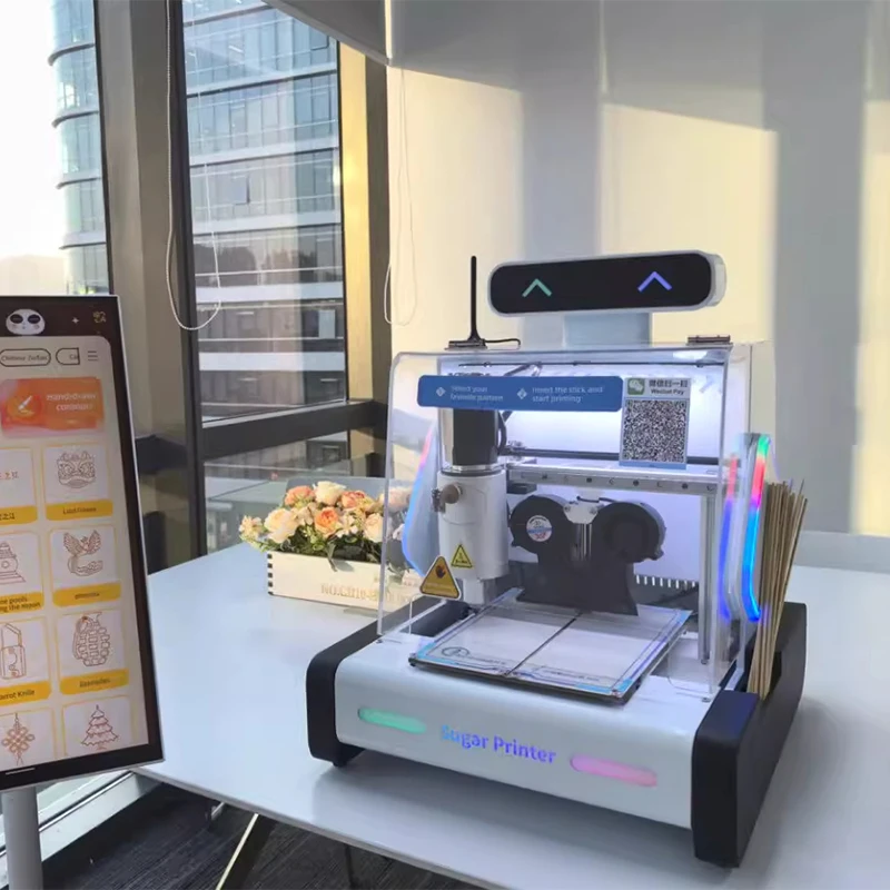 Commercial Desktop Candy Painting Machine AI-Powered Automatic Candy Painting Machine Traditional Chinese StreetSnack(Customized