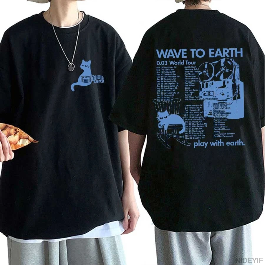 Wave To Earth 2024 World Tour Album Print T Shirts Men Women HONG KONG Cotton Short Sleeve T-shirt Hiphop Clothing P22