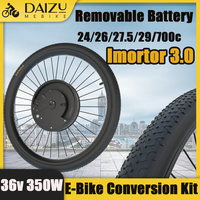 Imortor 3.0 E-Bike Conversion Kit 36V 7.2Ah Rechargeable Battery Road Bike 24''26''27.5''700C Wireless Front Motor Bluetooth