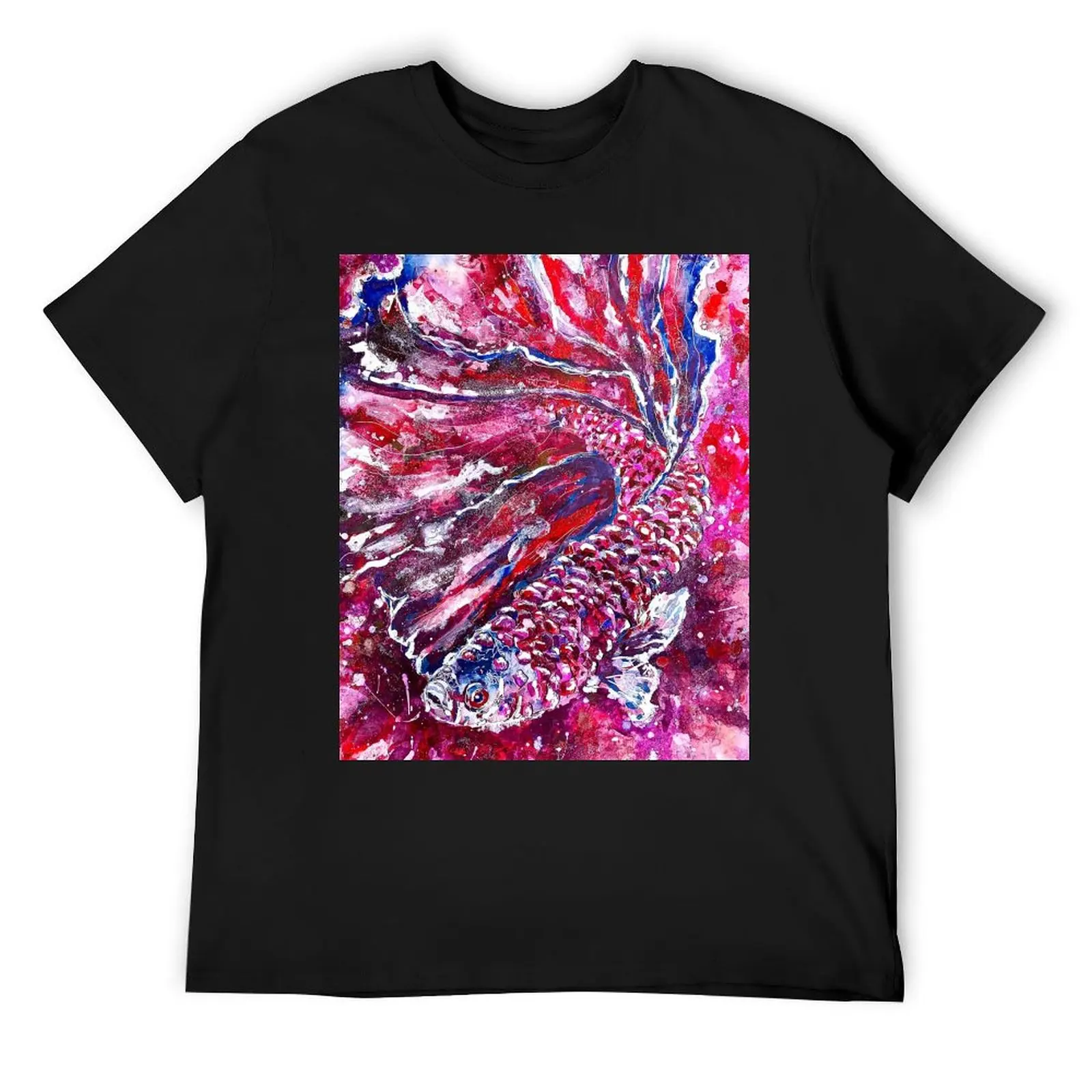 Inkopolis Pink Beta Fish T-Shirt boys animal print custom shirt graphic t shirts oversized t shirts for men