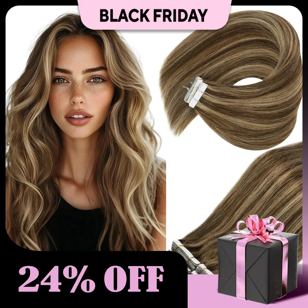 

VeSunny Remy Tape In Hair Extensions Человеческие волосы Piano Color Бесшовные наращивания волос Двусторонняя лента в прямых волосах Remy