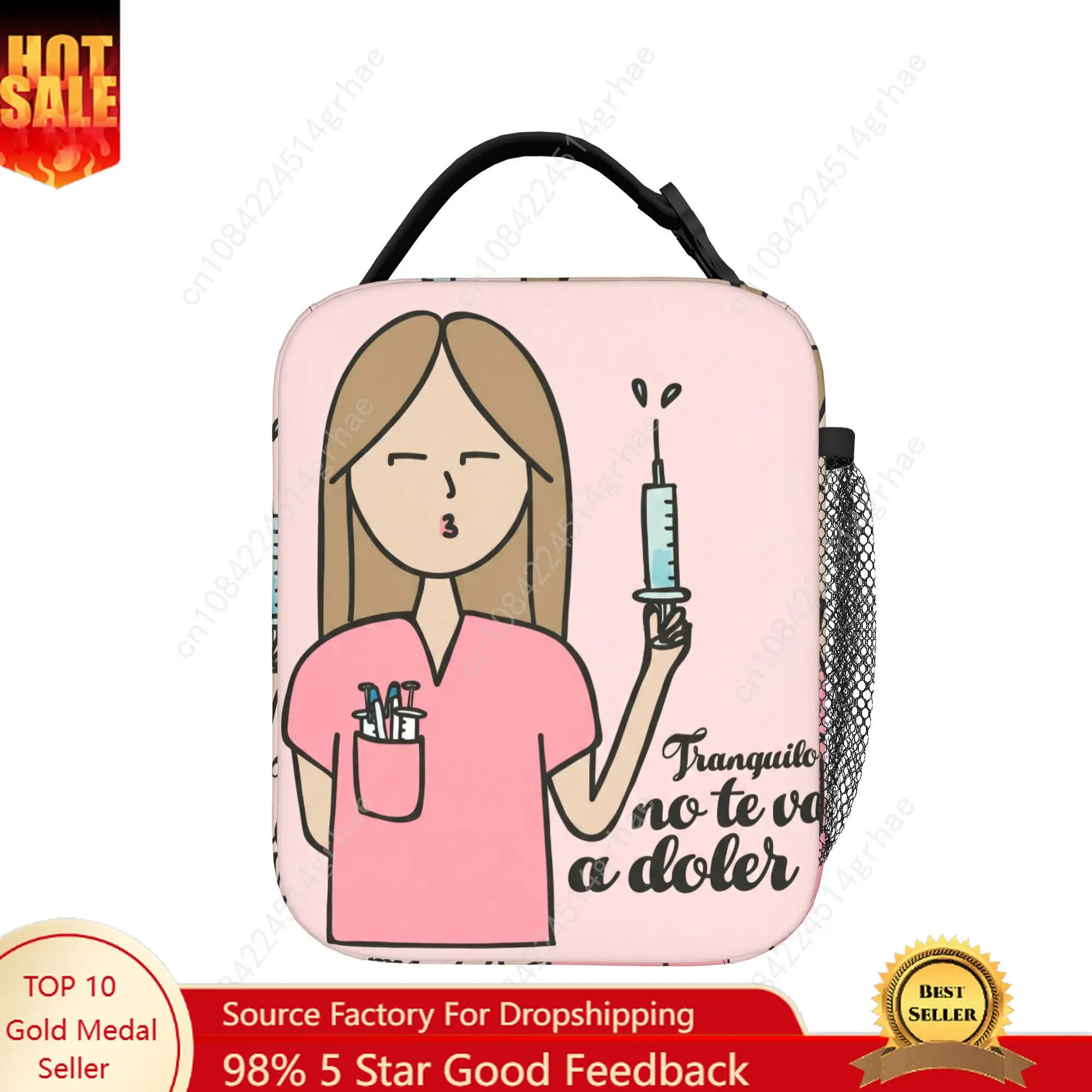 Enfermeras En Apuros Doctor Nurse Thermal Insulated Lunch Bags Portable Food Container Bags Thermal Cooler Lunch Boxes