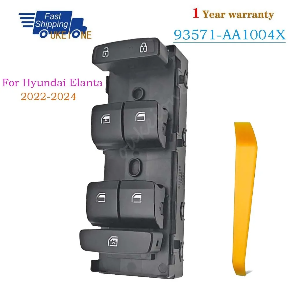 

93571AA1004X для Hyundai Elanta 2022 2023 2024, передний левый главный электрический подъемник со стороны водителя, переключатель окна, автомобильные аксессуары