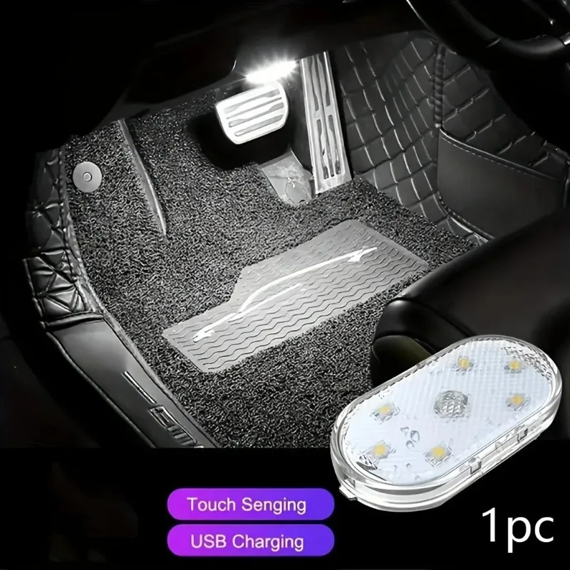 

Автомобильный салонный купольный светильник с сенсорным датчиком, лампа для чтения, 5 В, светодиодный магнитный светильник для притяжения, зарядка через USB, шесть цветов, дверной светильник автомобиля