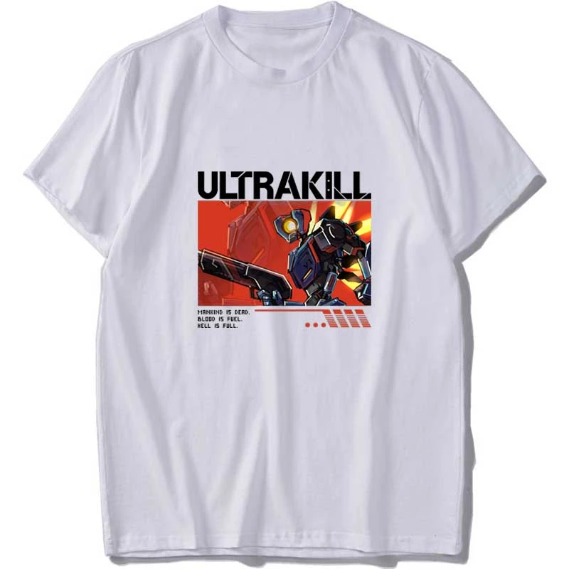 Shooter Video Game Lovers Y2k Geek Streetwear Summer Casual 100% Cotton Soft EU Size Unisex T-shirts Ultrakill harajuku