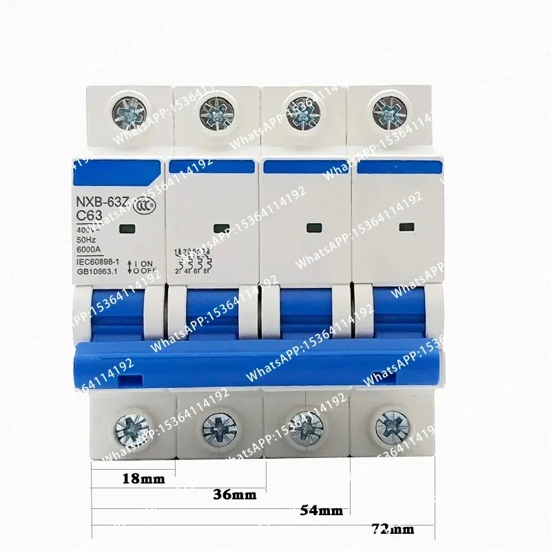 Mini Circuit Breaker NXB-63 DZ47 1p 2p 3p 4p 1A - 63A House MCB with Indication