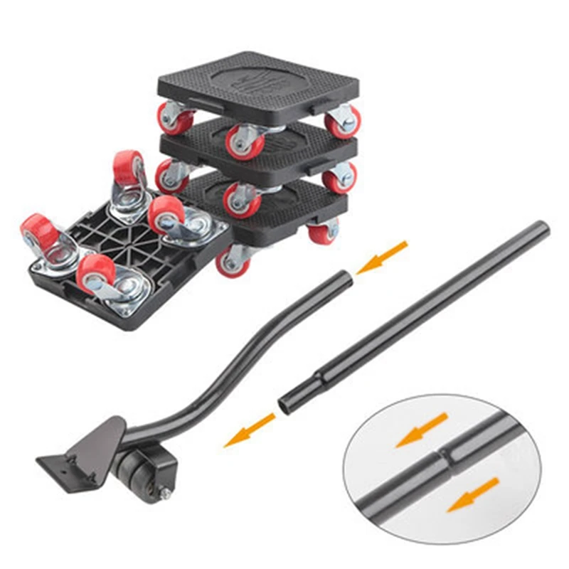 Heavy Duty Furniture Lifter Transport Mover Lifter Slides Wheel Easy Furniture Mover Tool Wheel Roller Bar Hand Tools