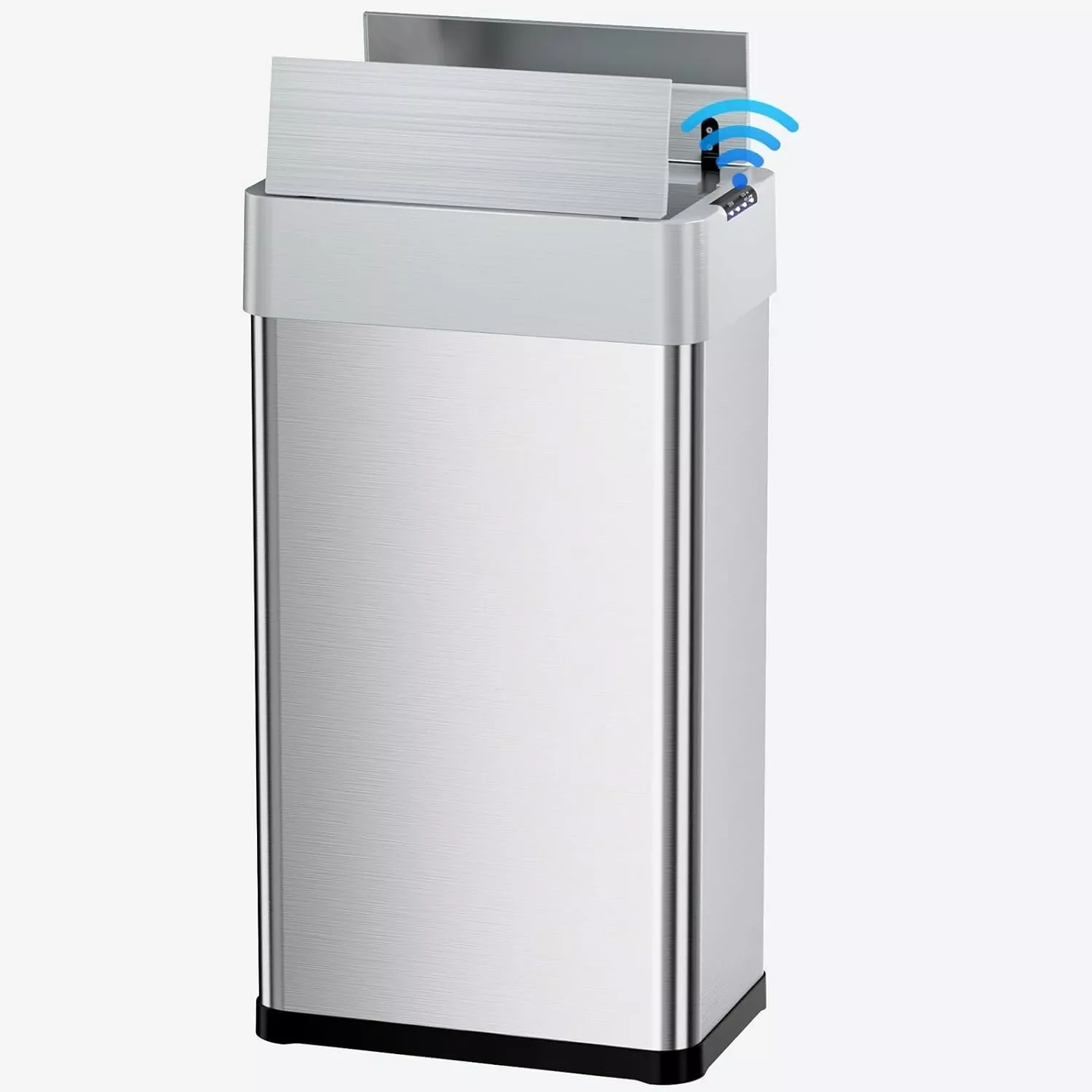 Automatic Garbage Smart Bin, Stainless Steel Garbage Can Gal Motion Sensor Trash Can 13.2-21.1Gal (50-80L) for Kitchen Room