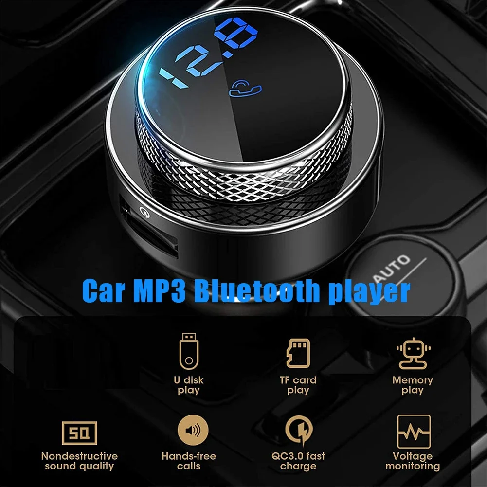 Car Bluetooth-compatible Player Auto MP3 QC3.0 Music Player Fast Vehicle Charger Portable FM Transmitter