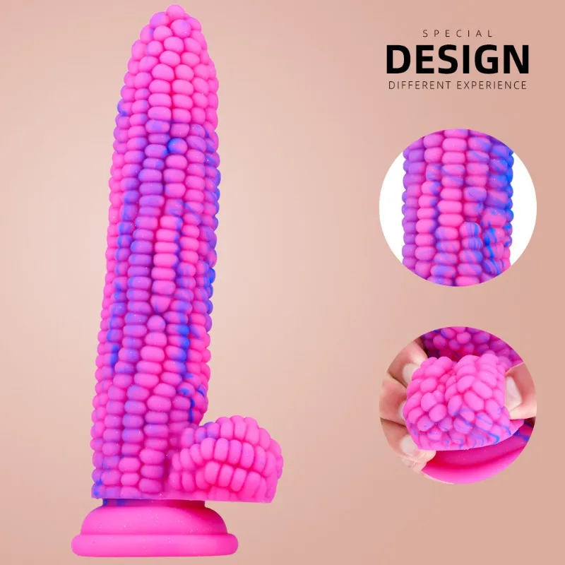Abnormity Corn Simulation Penis Sex Simulation Gun Machine Dildo Adult Female Sex Toy Liquid Silicone Masturbation Stick