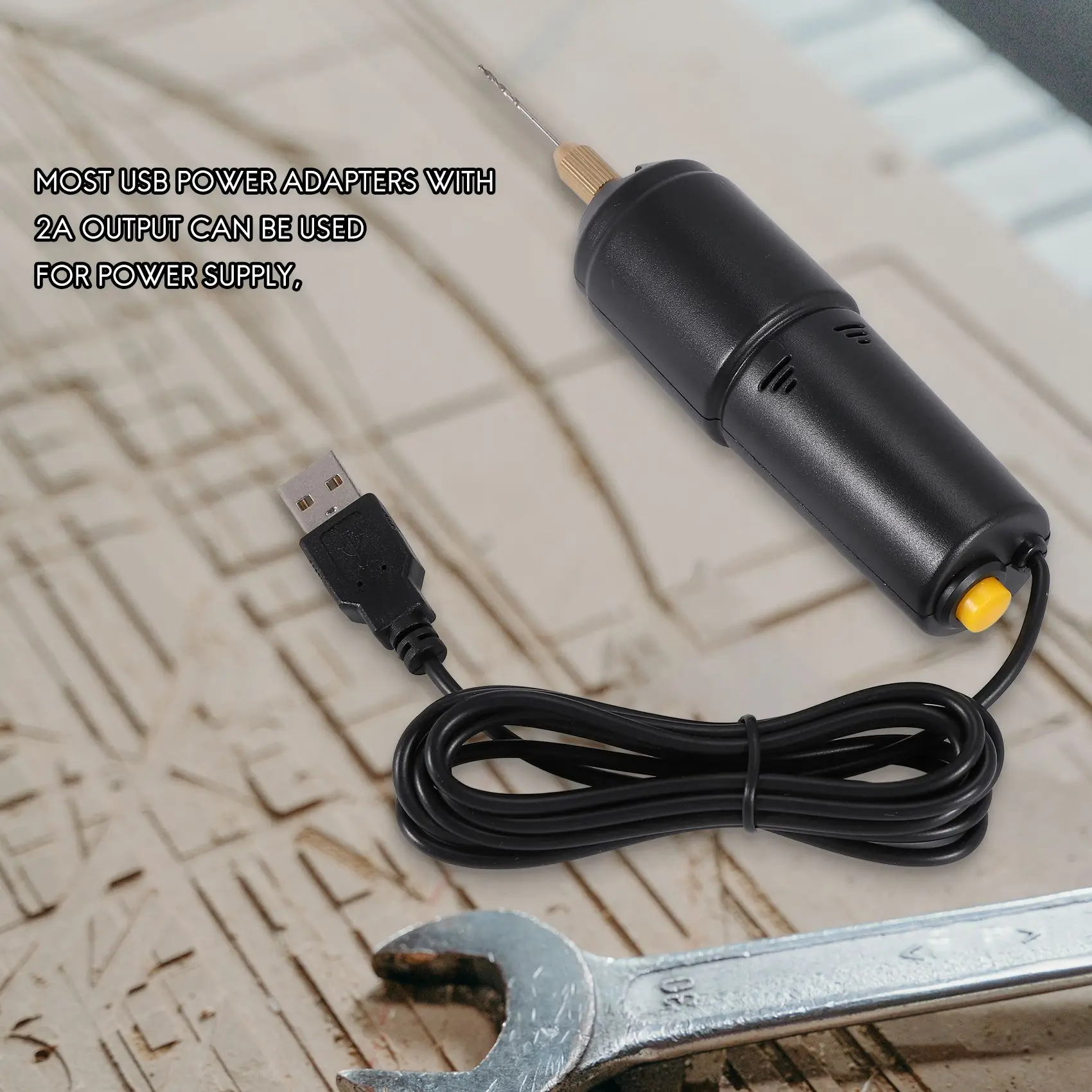 Jewelry Tools Mini Electric Drill Handheld for Pearl Epoxy Resin Jewelry Making DIY Wood Craft Tools with 5 Drill Bits