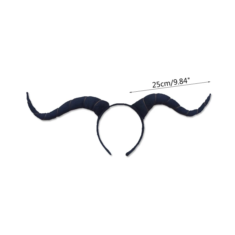 Bandeau d'halloween en forme de corne de bœuf, serre-tête pour Costume de Cosplay gothique, plusieurs couleurs