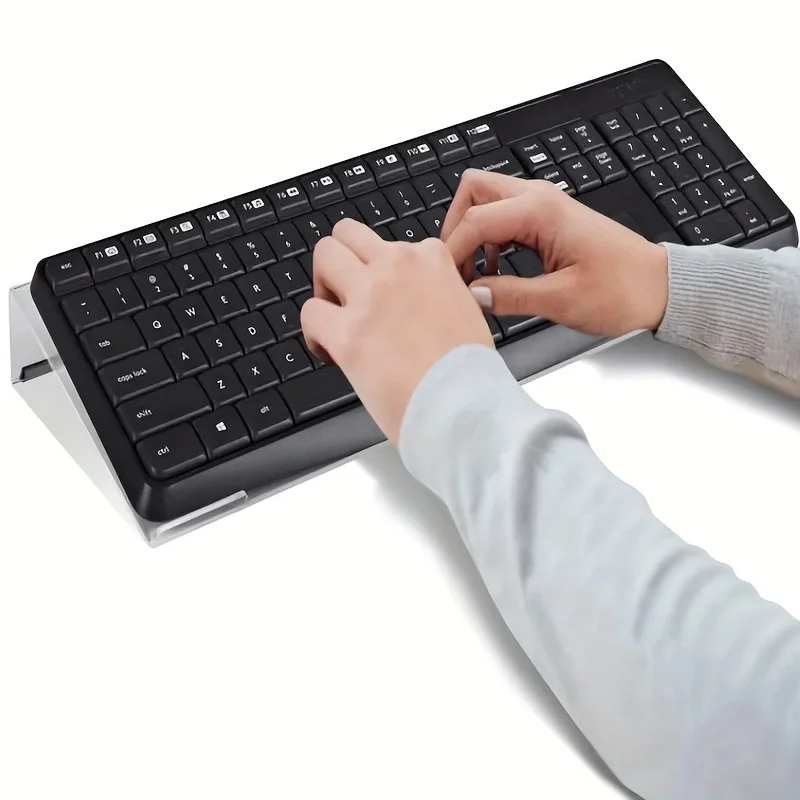 1pc 아크릴 키보드 스탠드 - 키보드 및 미니 PC용 데스크탑 리프터 현대적인 작업 공간을 위한 내구성이 뛰어난 공간 절약형 키보드 트레이